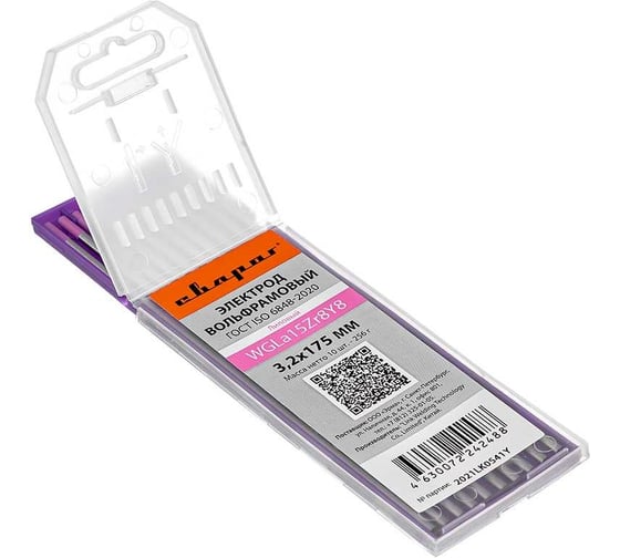 Изображение товара Электрод вольфрамовый WGLa 15Zr8Y8 (10 шт; 3.2x175 мм) Сварог 99583