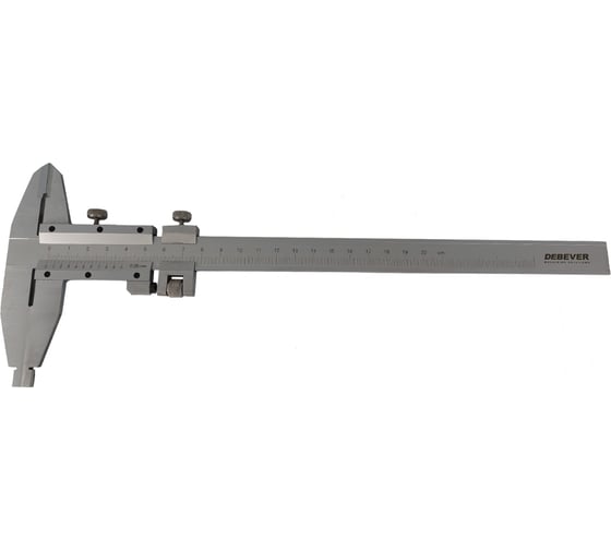 Изображение товара Штангенциркуль Debever Machining Solutions нониусный, 0-200 мм, 0.05 мм, тип II, ГОСТ 166-89 DB-S-VC20005-2