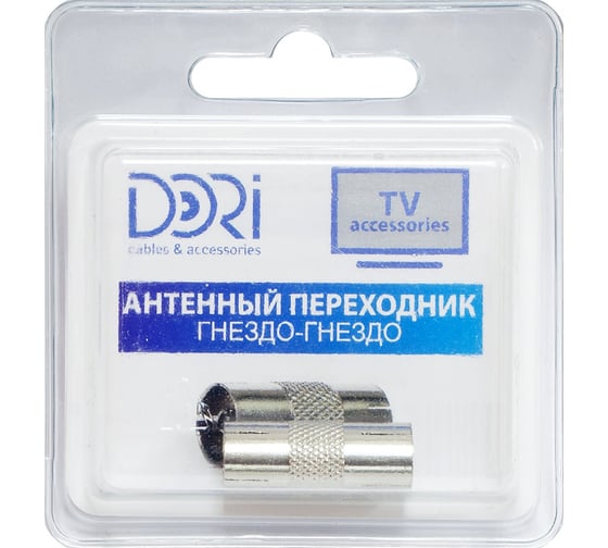 Изображение товара Антенный переходник DORI гнездо-гнездо металл 2328-1