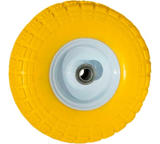 Изображение товара Колесо без камеры 3.50-4 F20 260 мм 1 втулка, желтое МастерАлмаз 10506272
