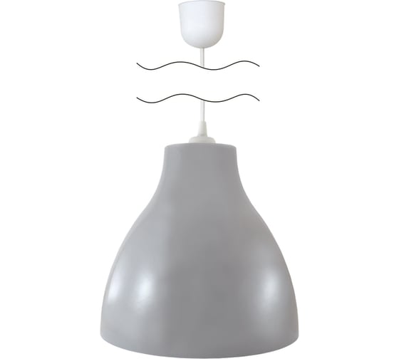 Изображение товара Светильник TDM ELECTRIC НСБ 21-60-062 УХЛ4 Melodi серый, шнур белый SQ0313-0018