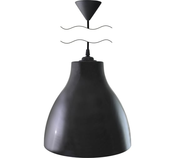 Изображение товара Светильник TDM ELECTRIC НСБ 21-60-072 УХЛ4 Melodi черный, шнур черный SQ0313-0019