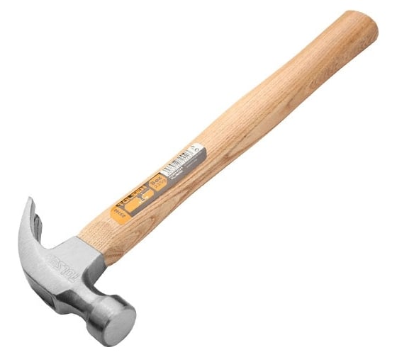 Изображение товара Молоток столяра TOLSEN деревянная рукоятка 450 г 25150