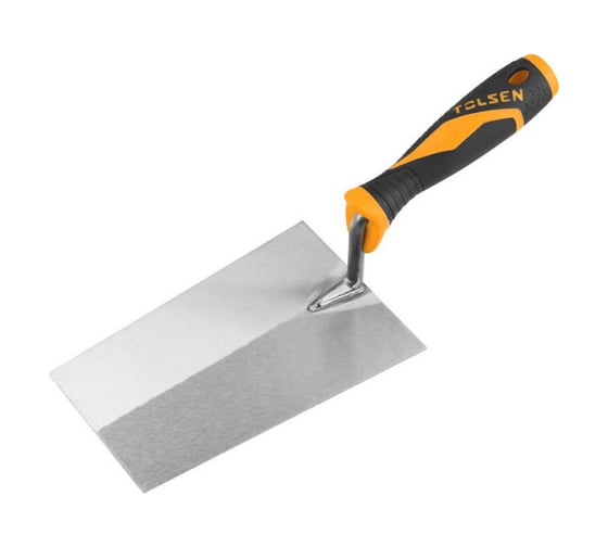 Изображение товара Мастерок TOLSEN из нержавеющей стали, с фибергласовой ручкой, трапеция 180 мм 41057