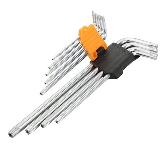 Изображение товара Набор шестигранников TOLSEN 9 предмет TORX длинный 20057
