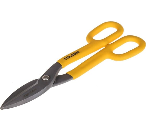 Изображение товара Ножницы по металлу TOLSEN прямые, с желтой рукояткой 250 мм 30036