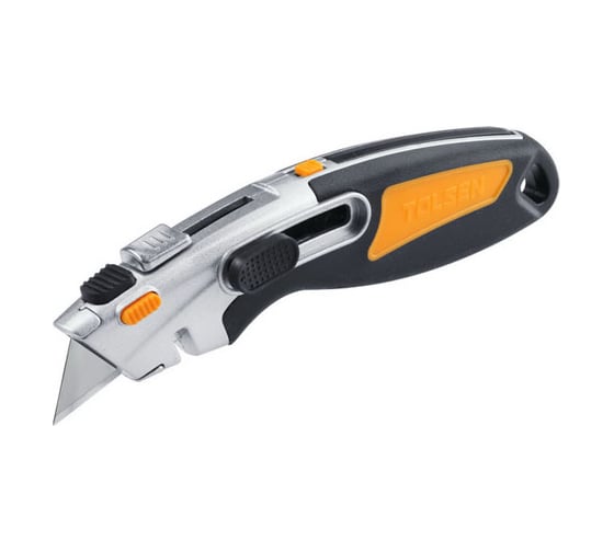 Изображение товара Нож TOLSEN ПРОФИ с трапециевидным лезвием, автоблокировка 30019