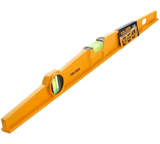 Изображение товара Алюминиевый уровень TOLSEN трапециевидный, ударопрочный, 2 глазка 50 см 35062