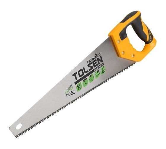 Изображение товара Пила по дереву TOLSEN комбинированная рукоятка, каленый зуб 400 мм 31070