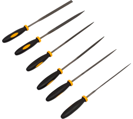 Изображение товара Набор надфилей TOLSEN 6 предметов 3x100 мм с комби.ручкой 32046