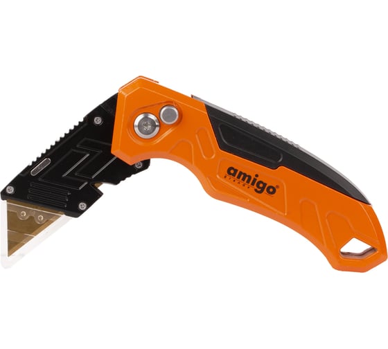 Изображение товара Строительный нож с трапециевидным лезвием AMIGO 77201