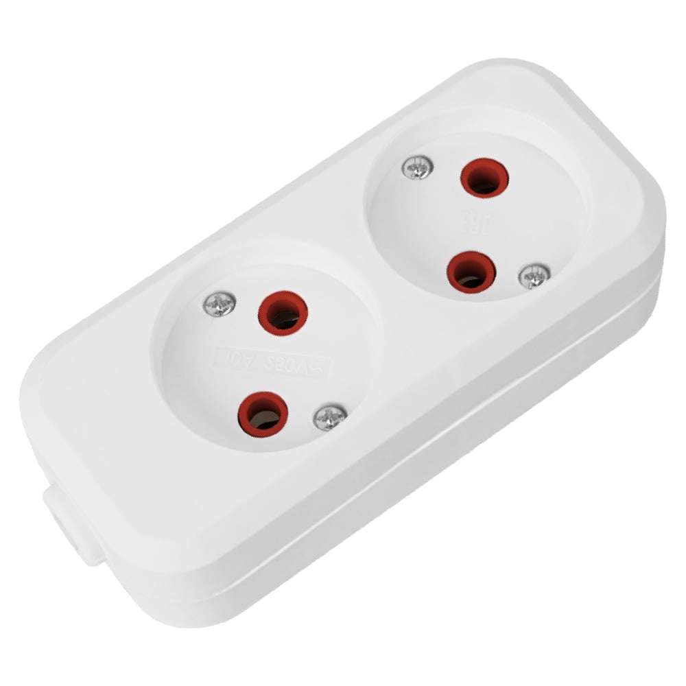 Изображение товара Розеточная колодка TDM ELECTRIC 2 гнезда серия Народная SQ1806-0413