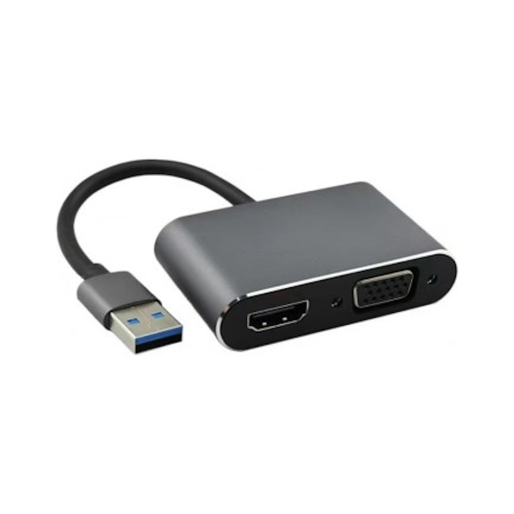Изображение товара Адаптер KS-is USB 3.0 - HDMI+VGA, FL2000 KS-488DP Изображение товара Адаптер KS-is USB 3.0 - HDMI+VGA, FL2000 KS-488DP