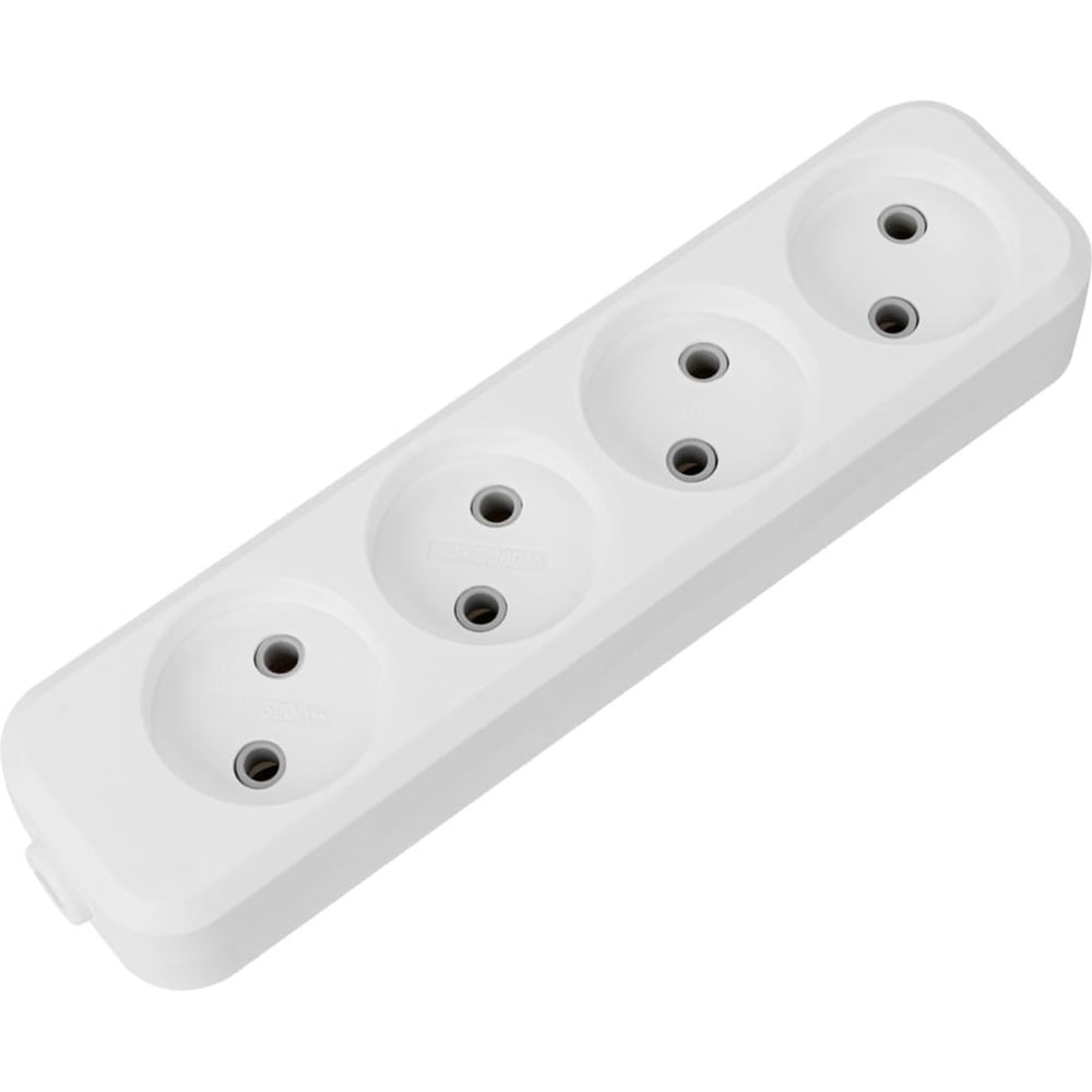 Изображение товара Розеточная колодка TDM ELECTRIC 4 гнезда 2П б/з 10А 250В белая