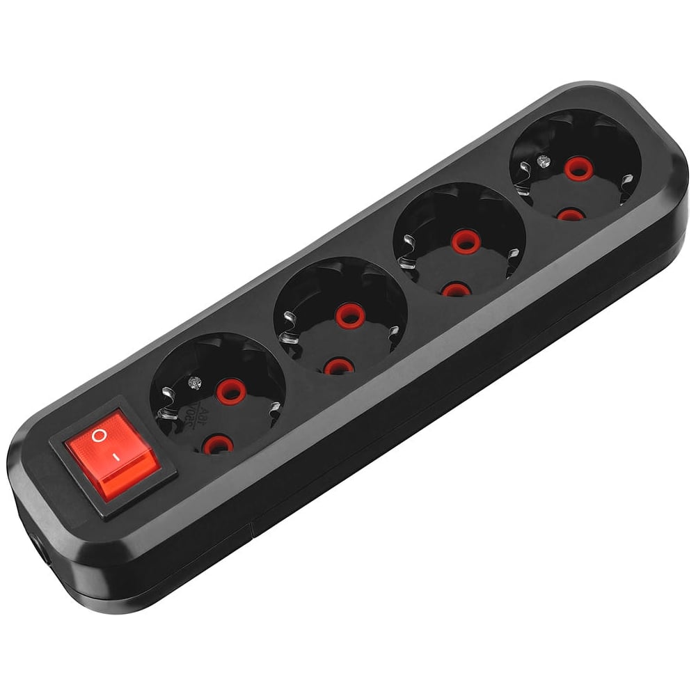 Изображение товара Розеточная колодка TDM ELECTRIC 4 гнезда с выключателем IP20