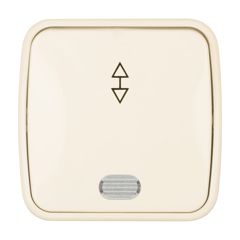 Изображение товара Переключатель слоновая кость на 2 направления 1-клавишный открытой устан с подсветкой TDM ELECTRIC IP20 10А, серия "Дача" Народная SQ1824-0019