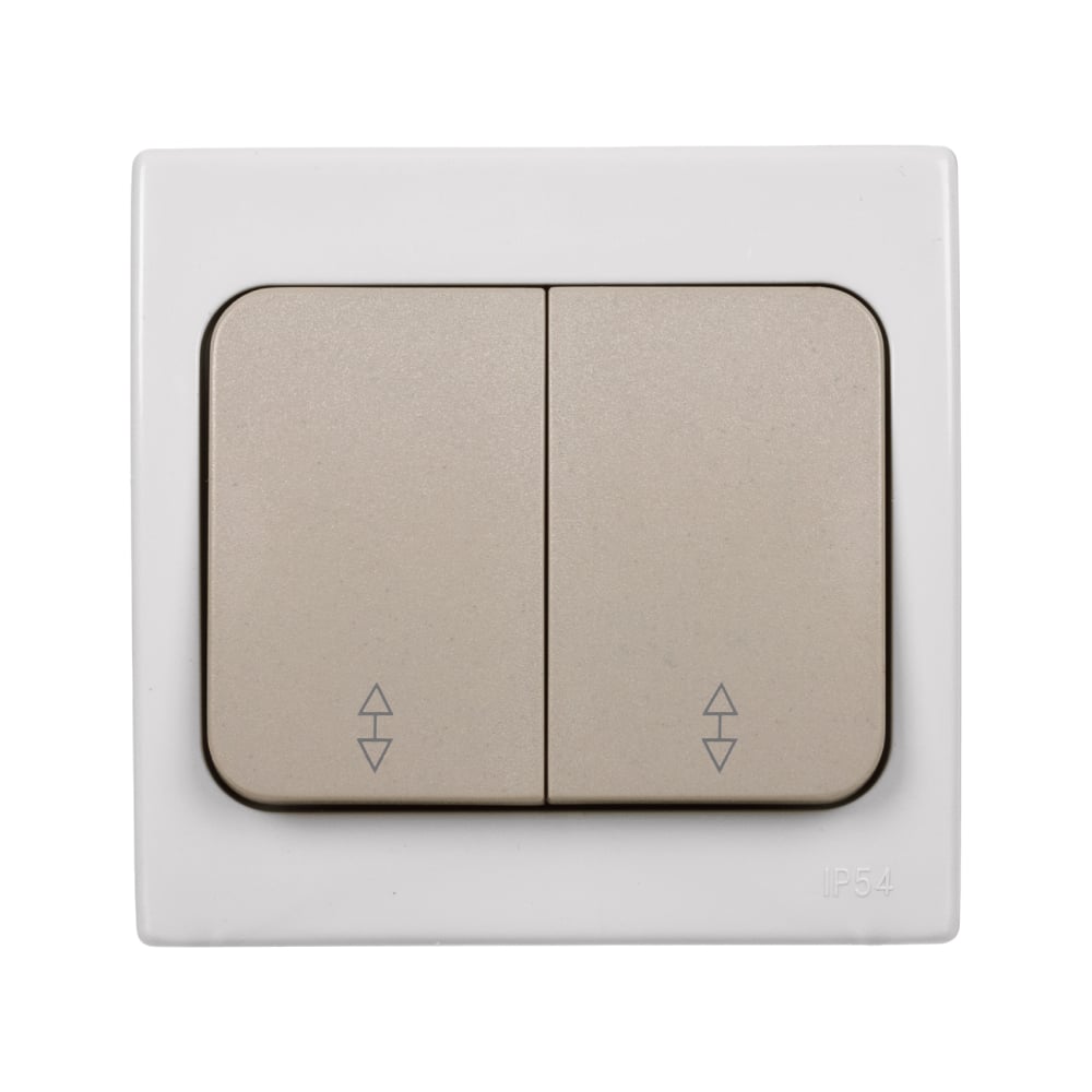 Изображение товара 2-клавишный проходной переключатель IP54 серый Вуокса SQ1803-0104