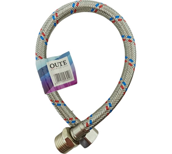 Изображение товара Гибкая подводка для воды OUTE 1/2", гайка-штуцер, 40 см TP56-40