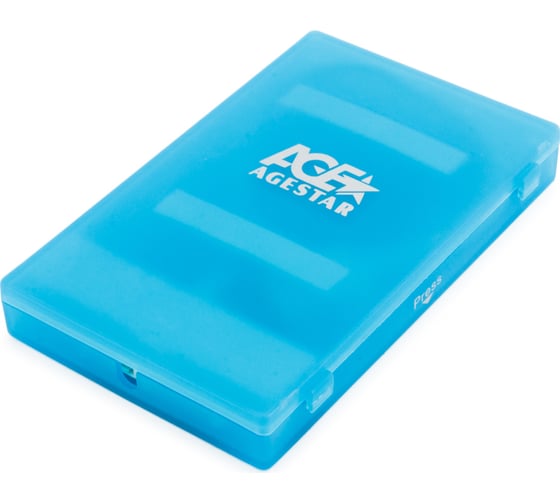 Изображение товара Внешний корпус AgeStar USB 2.0 2.5" SATA HDD/SSD, USB2.0, пластик, синий, SUBCP1 (BLUE)