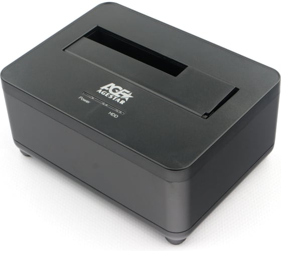 Изображение товара Докстанция AgeStar USB 3.0 2,5"/3,5" SATAIII, пластик+алюминий, черная, 3UBT7 (BLACK)