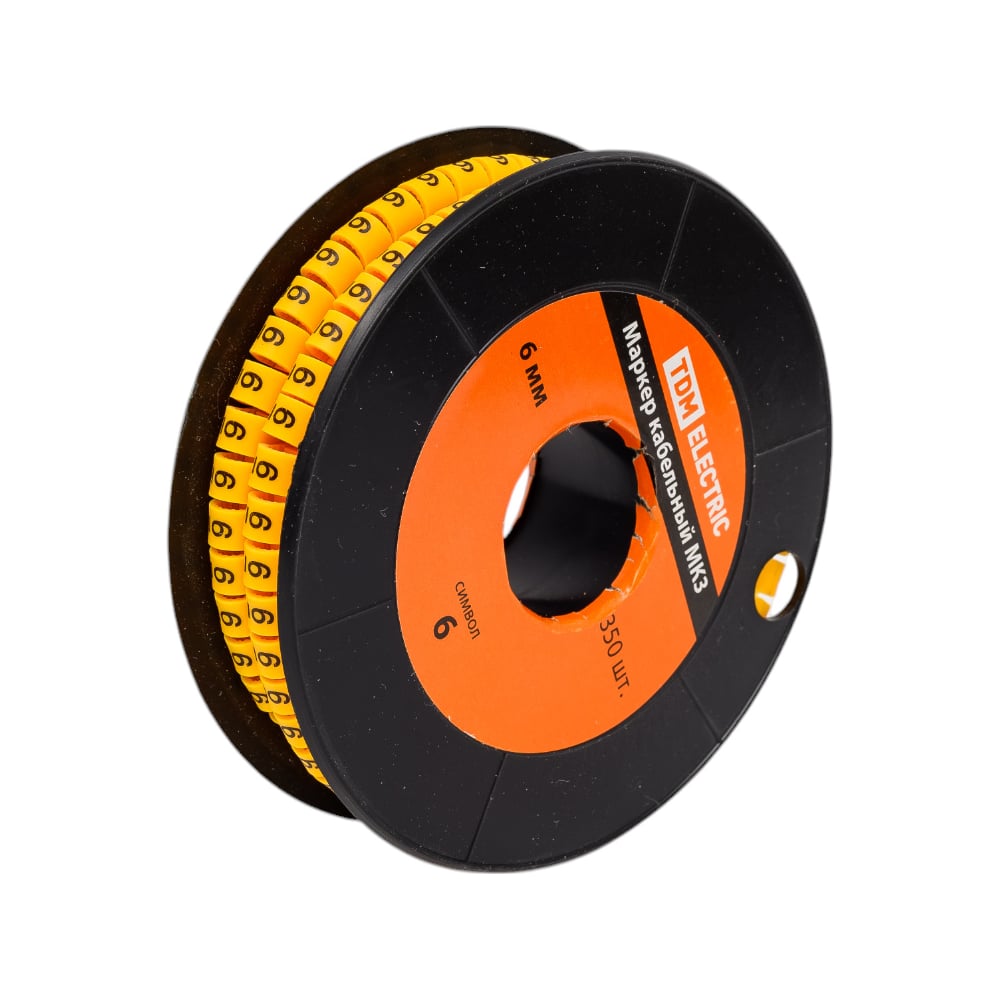 Изображение товара Маркер МК3 6мм желтый 350шт/ролл TDM ELECTRIC SQ0511-0056