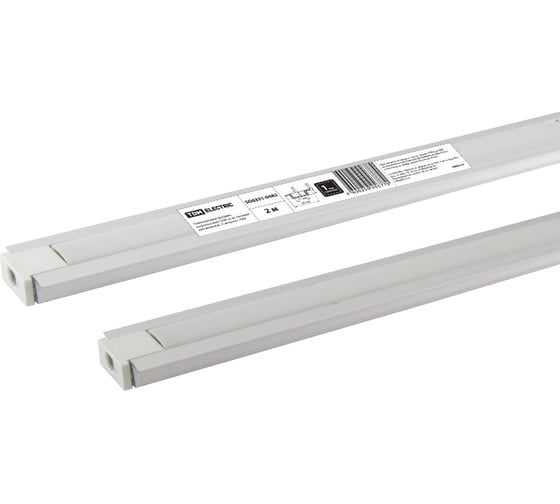 Изображение товара Алюминиевый встраиваемый профиль TDM 2206 2 м, матовый рассеиватель, 2 заглушки SQ0331-0482