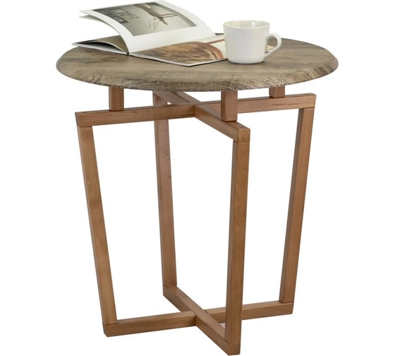 Изображение товара Журнальный стол Мебелик Рилле 440 пленка, дуб крымский состаренный, бук 7601