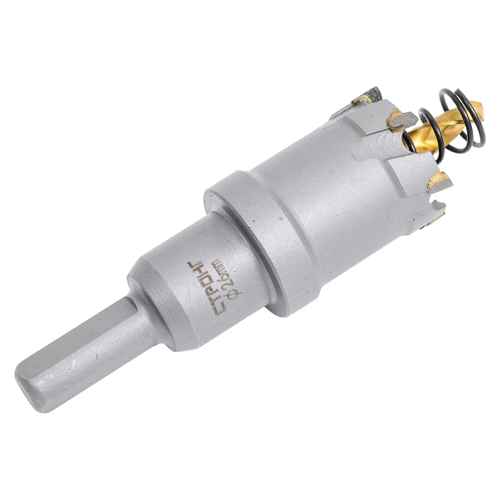 Изображение товара Коронка твердосплавная 26 мм Strong для металла, комплект с центрирующим сверлом