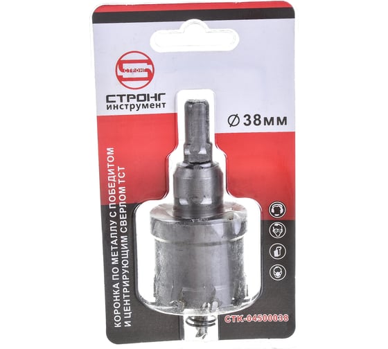 Изображение товара Коронка твердосплавная с победитом по металлу 38 мм Strong СТК-04500038