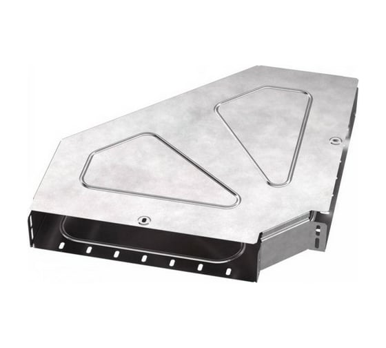 Изображение товара Горизонтальный угол Промрукав 90 градусов с крышкой Стандарт 400x80 1шт PR16.0623