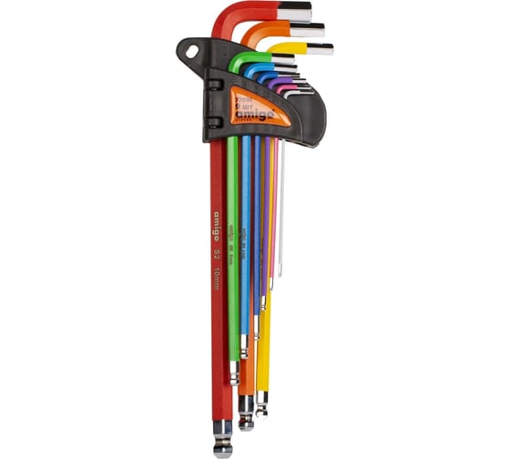 Изображение товара Набор шестигранных ключей AMIGO HEX 9 шт 77001