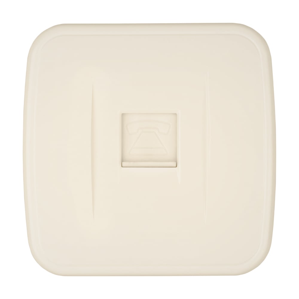 Изображение товара ТФ-розетка TDM ELECTRIC RJ-11 слоновая кость для открытой установки