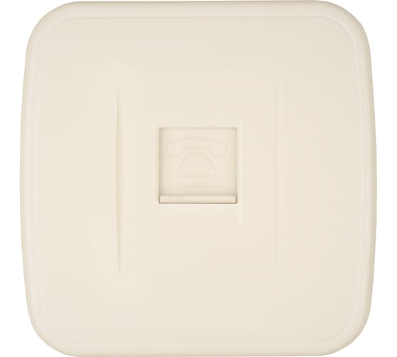 Изображение товара Розетка TФ TDM ELECTRIC слоновая кость (RJ-11) открытой установки IP20, серия "Дача" Народная SQ1824-0025