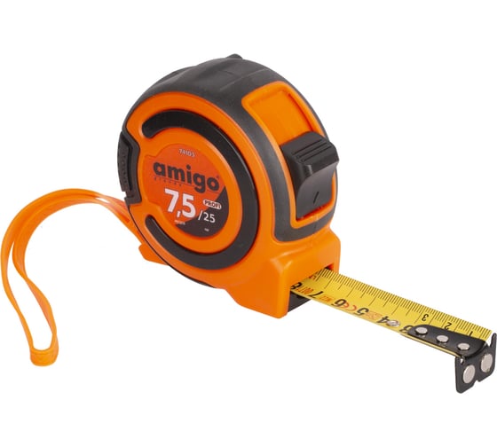 Изображение товара Измерительная рулетка AMIGO ПРОФИ 7.5 м, магнитная 74103