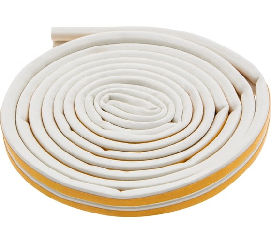 Изображение товара Резиновый уплотнитель СИБРТЕХ (6 м; профиль D; белый) 88915