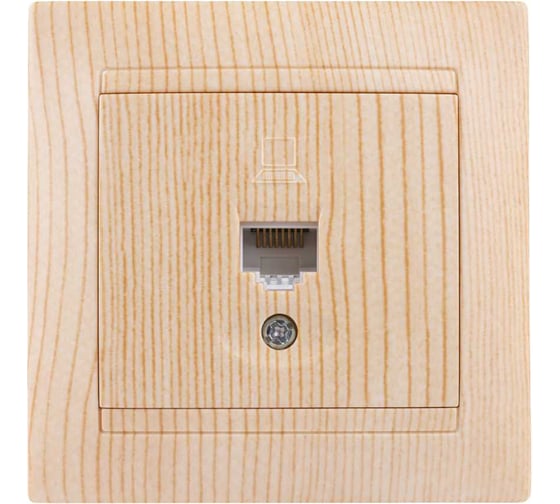 Изображение товара Розетка TDM ELECTRIC компьютерная RJ45 сосна серии "Лама" SQ1815-0316