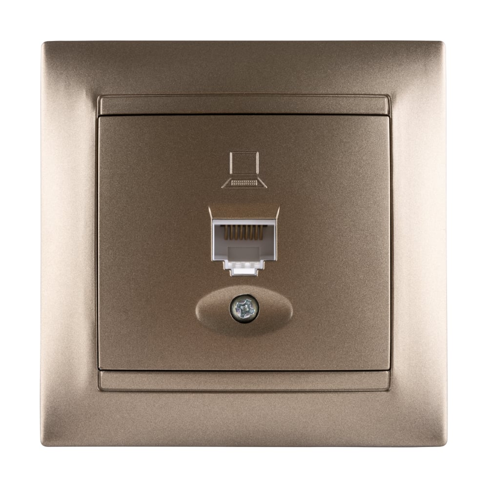 Изображение товара Компьютерная розетка RJ45 бронза Лама SQ1815-0716