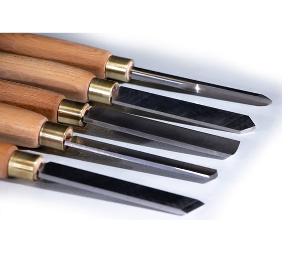 Изображение товара Набор резцов токарных по дереву Р6М5 из 5 шт AURA TOOLS 89100005