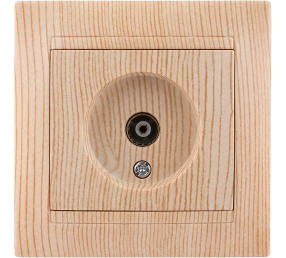 Изображение товара Розетка TDM ELECTRIC телевизионная простая (0-2400МГц, "мама") сосна серии "Лама" SQ1815-0317