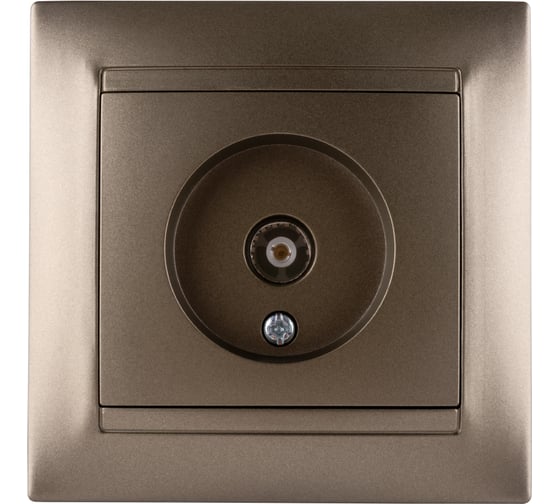 Изображение товара Розетка телевизионная простая (0-2400МГц, "мама") бронза серия "Лама" TDM ELECTRIC SQ1815-0717