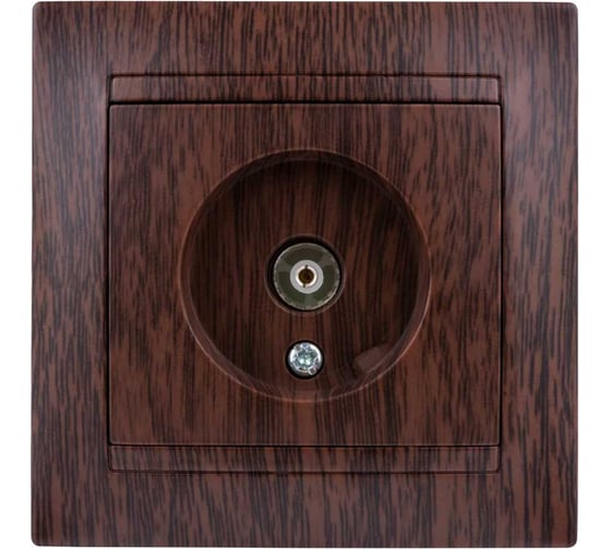 Изображение товара Розетка TDM ELECTRIC телевизионная простая (0-2400МГц, "мама") венге "Лама" SQ1815-0417