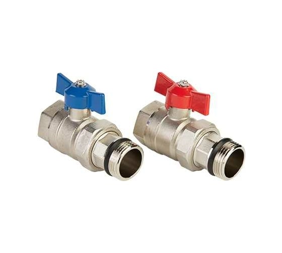 Изображение товара Шаровые краны без термометра для коллектора MVI комплект 2 штуки MC.322.06