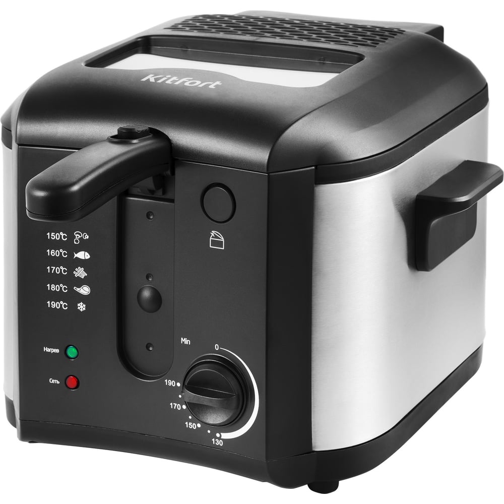 Изображение товара Фритюрница KITFORT КТ-2024 с механической панелью и объемом 2.5 л