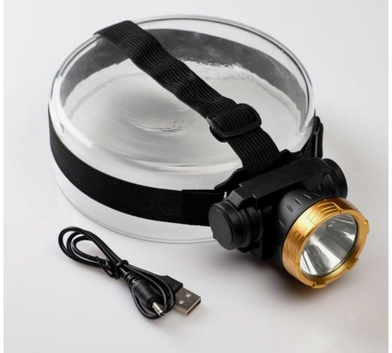 Изображение товара Налобный аккумуляторный фонарь Мастер К 3 Вт, 800 mAh, 3.7 В, 100 лм, 1 режим, usb 5141113