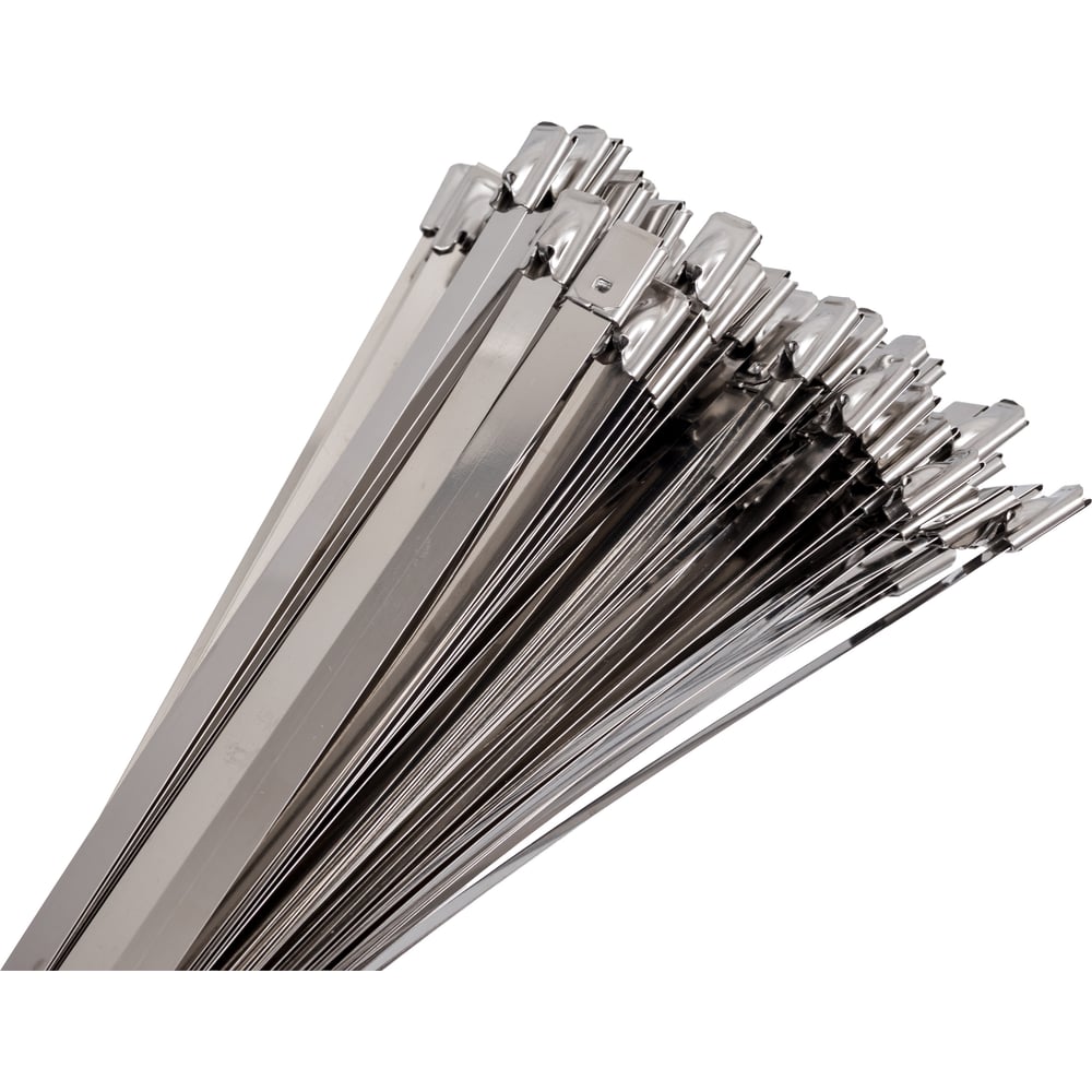 Изображение товара Стальные кабельные стяжки Промрукав СКС 316 7,9x400 мм нержавеющая сталь