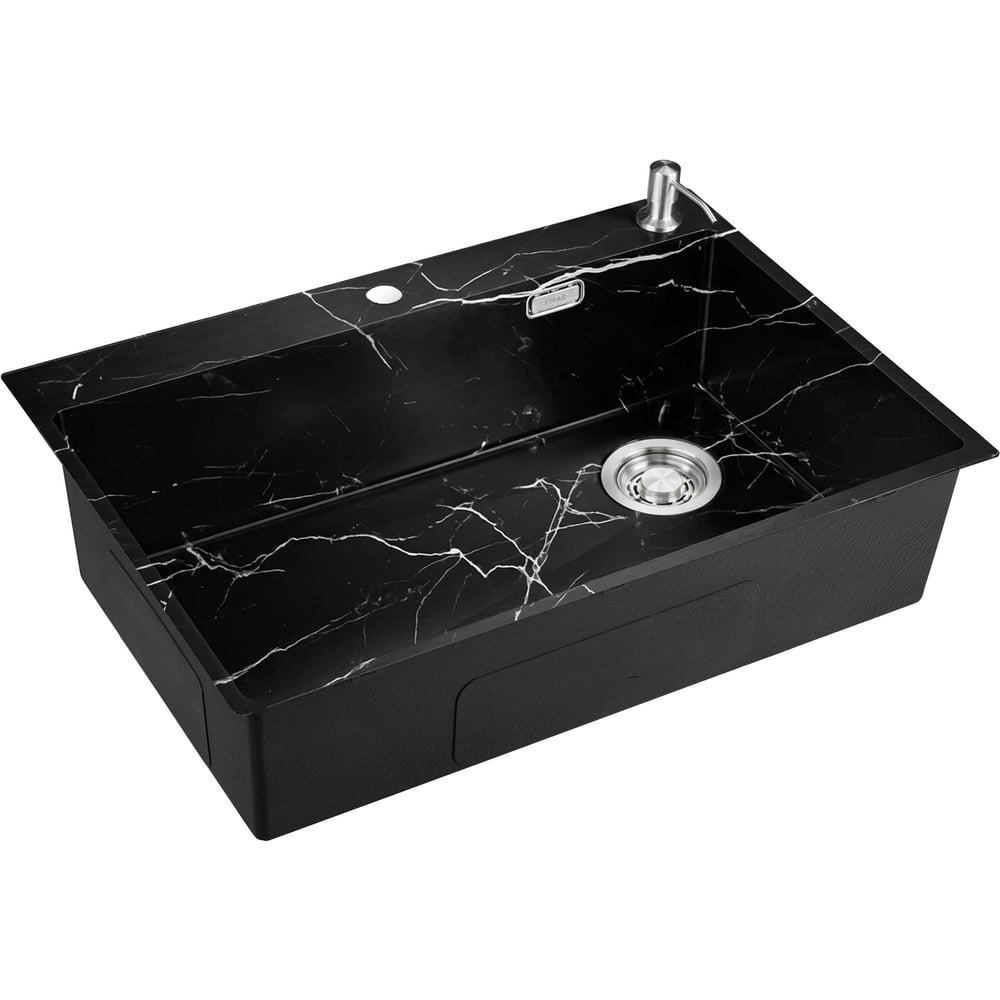 Изображение товара Мойка кухонная EMAR EMB-660(TOP) Black Elegant Изображение товара Мойка кухонная EMAR EMB-660(TOP) Black Elegant