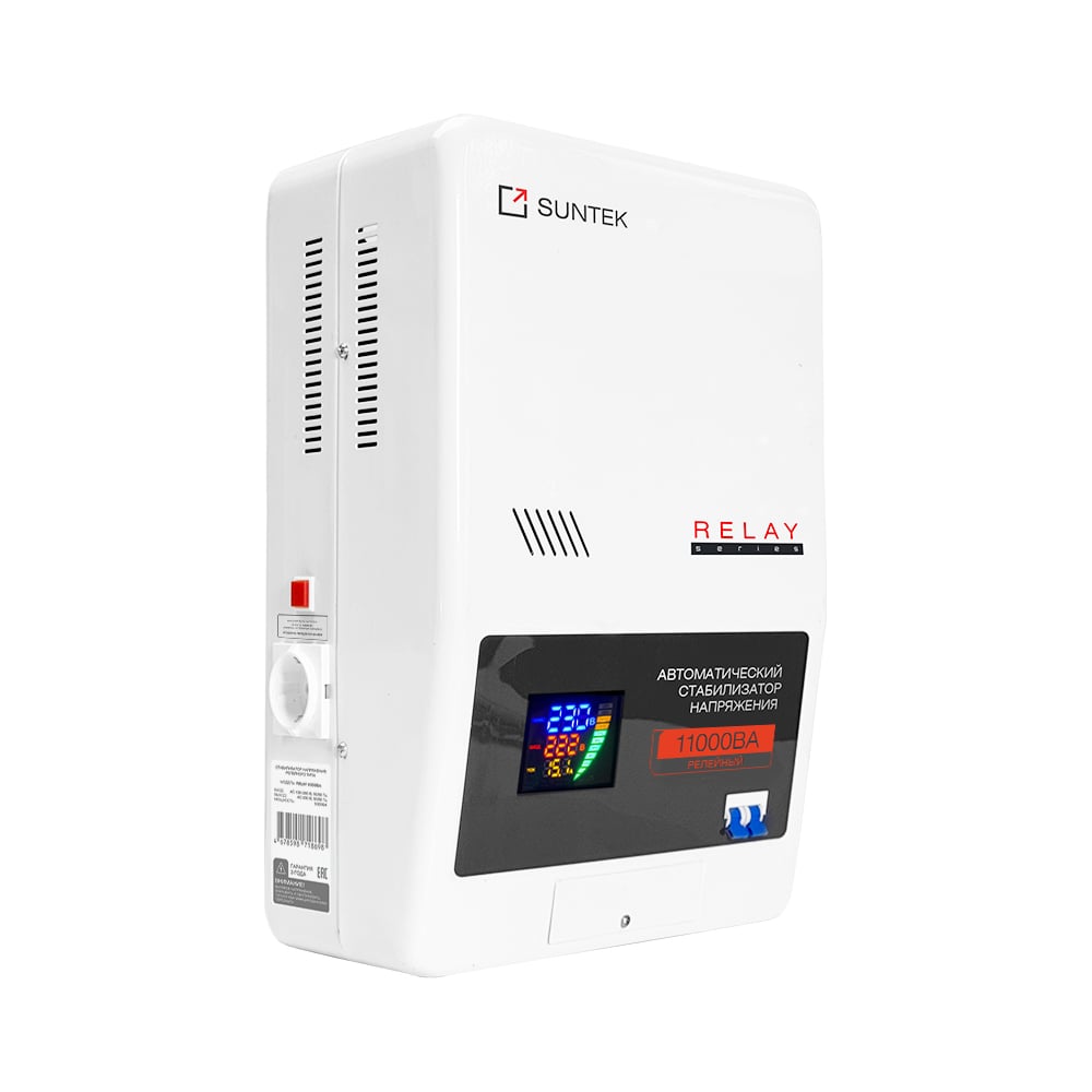 Изображение товара Стабилизатор напряжения SUNTEK RELAY 11000 ВА, 110-290В, 6% точность RL-11000