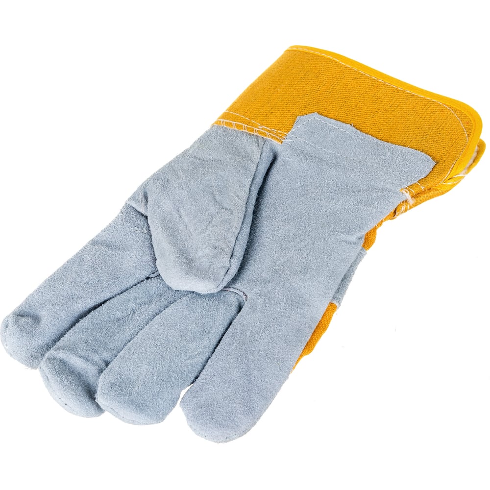 Усиленные спилковые комбинированные перчатки СИБРТЕХ комбинированные спилковые перчатки сибртех