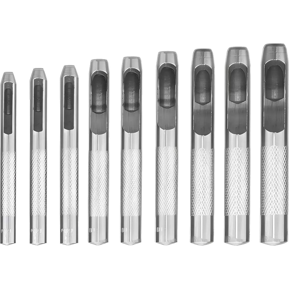 Набор пробойников СаМат Плюс из 9 штук (2,3,4,5,6,8,9,10,13мм) (1 упак) KRP-6287