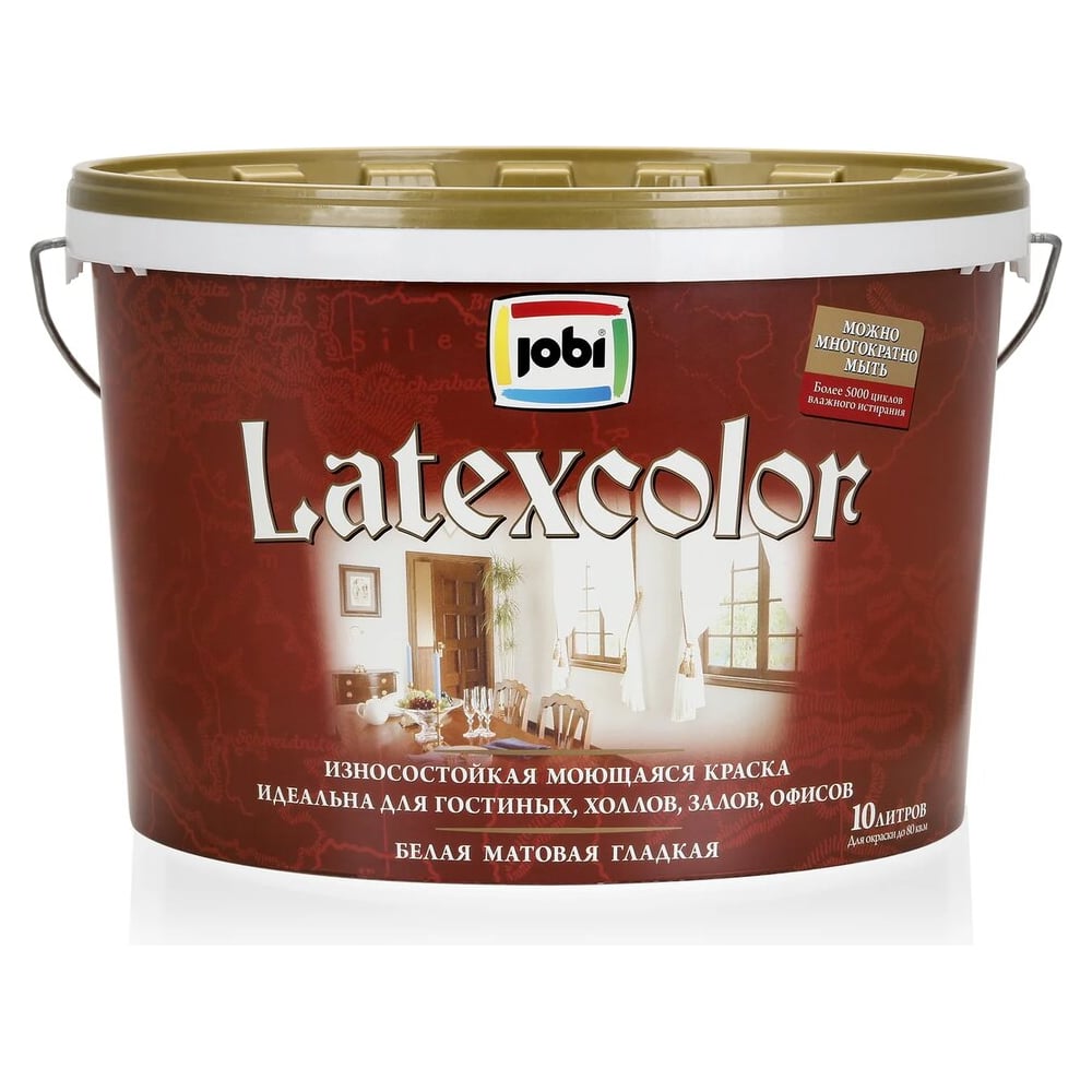 Интерьерная моющаяся краска JOBI LATEXCOLOR 11833